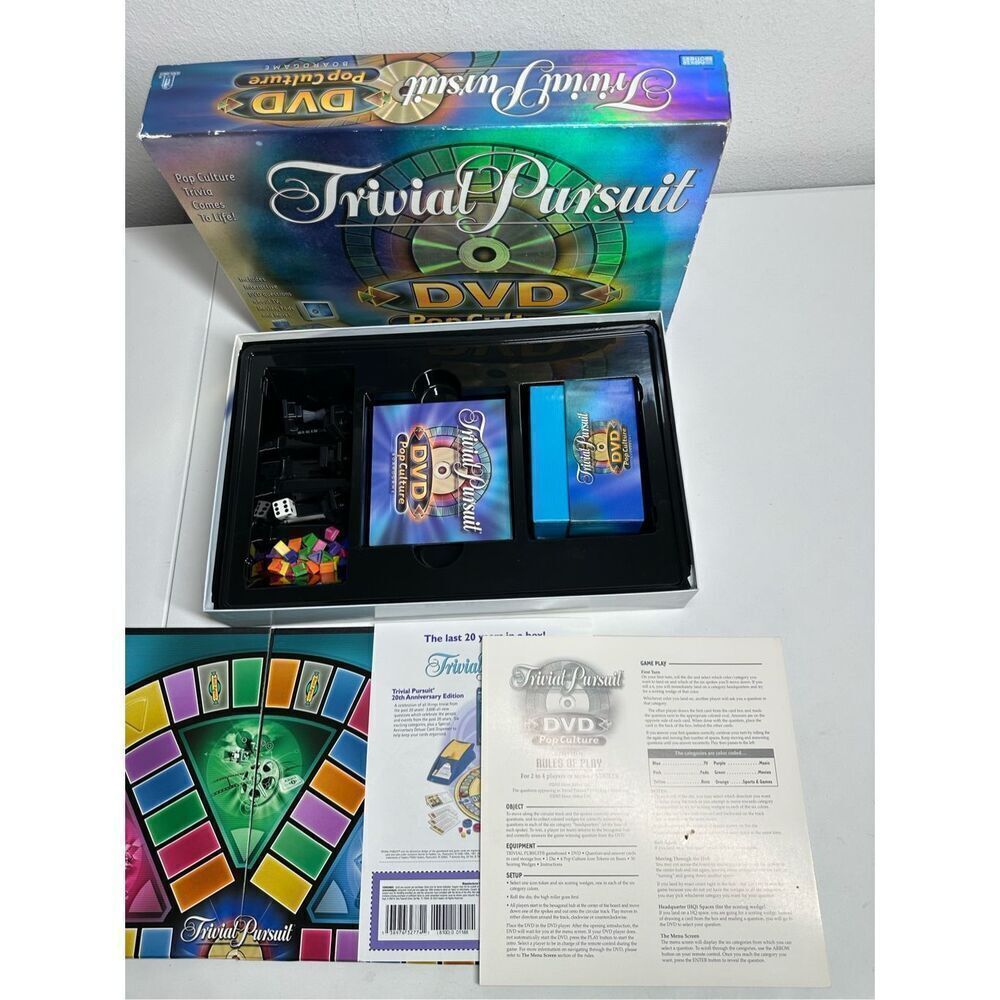 Trivial Pursuit 80's and 90's Pop Culture Board Game Parker Brothers Hasbro 2003